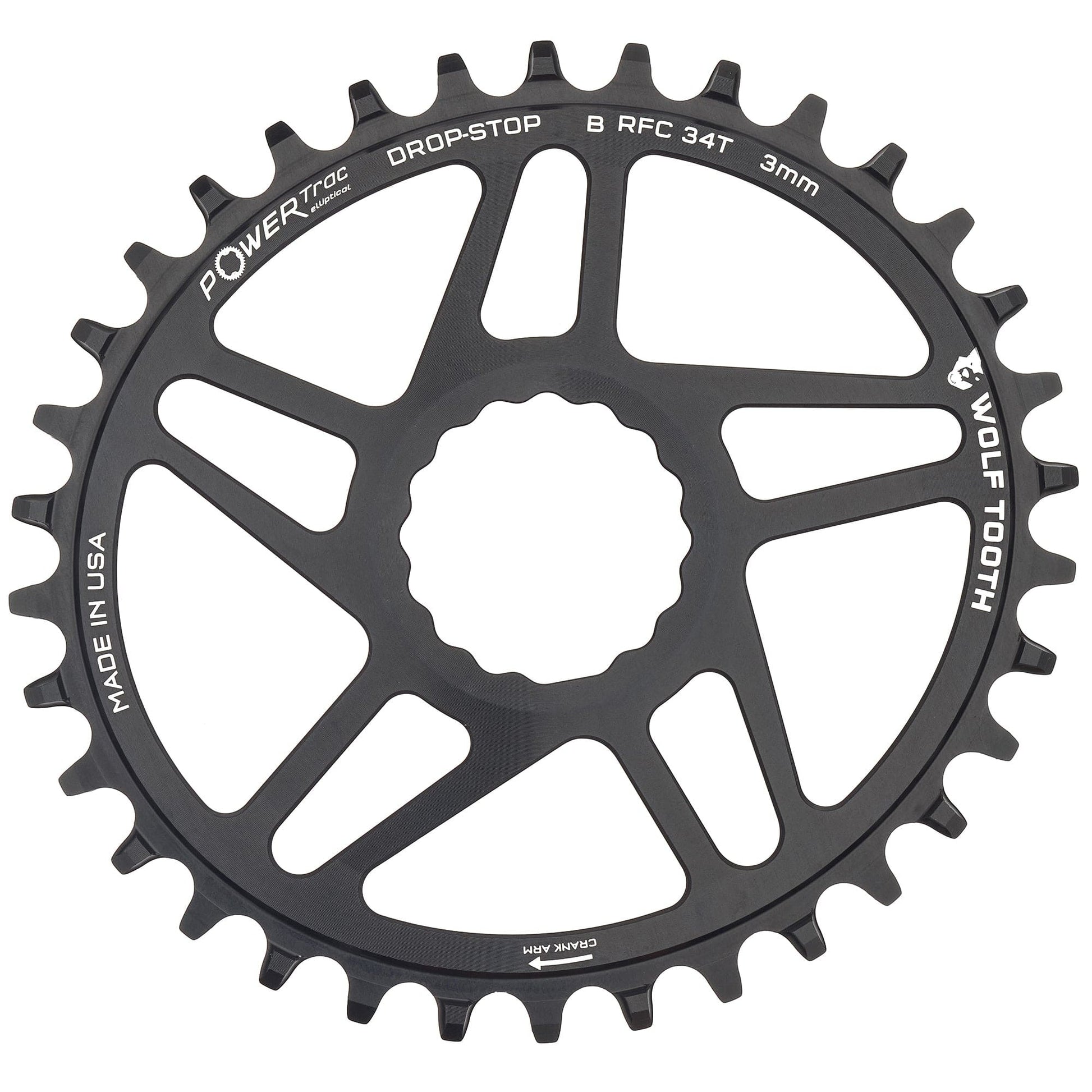 Oval Direct Mount Chainrings for Race Face Cinch Drop-Stop B 34T