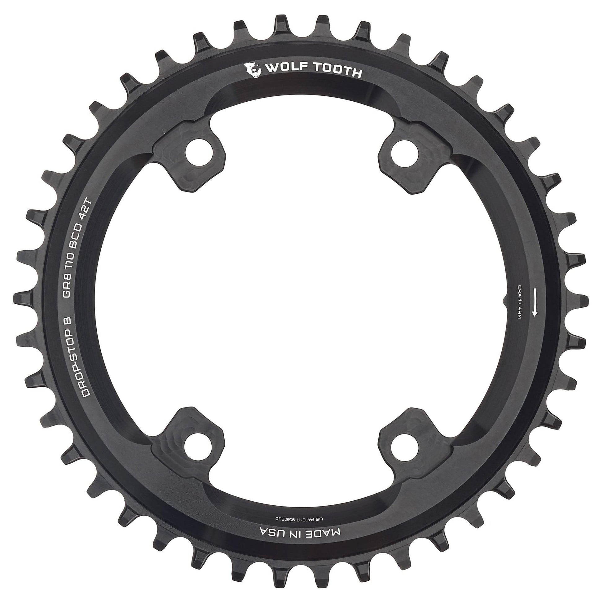 110 BCD Asymmetric 4-Bolt Chainrings for Shimano GRX Cranks Drop-Stop B 42T