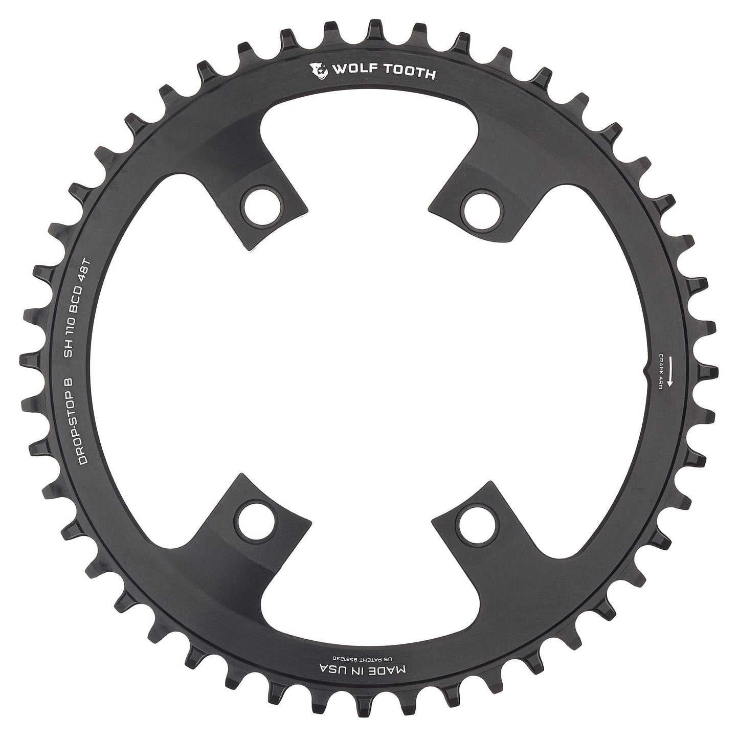 110 BCD Asymmetric 4-Bolt Chainrings for Shimano Cranks Drop-Stop B 48T