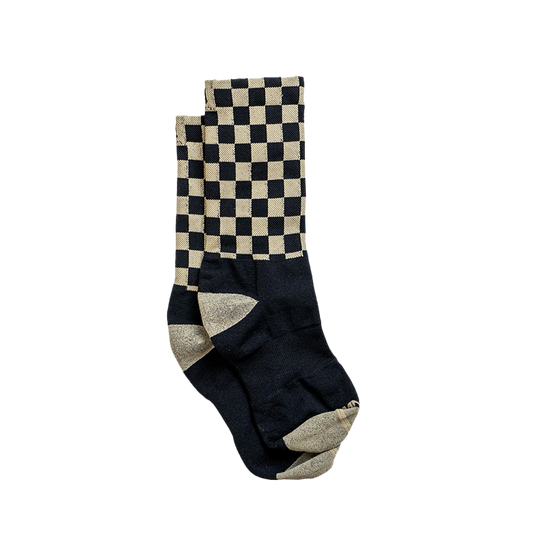 Socks - Checkered Black/Tan
