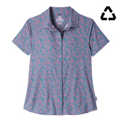 Women's Bandara Shirt China Blue Palm