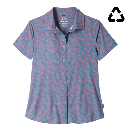 Women's Bandara Shirt China Blue Palm
